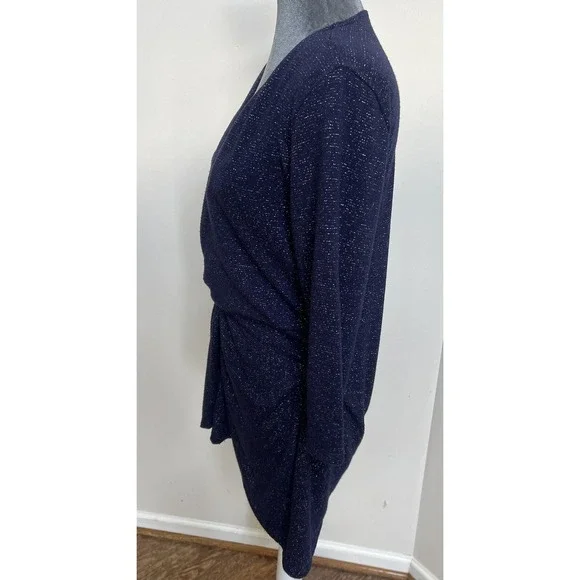 Kiyonna Top 0X =10 12 Bellini Blue Star Night Glitter Slimming Versatile $68 - Picture 8 of 16